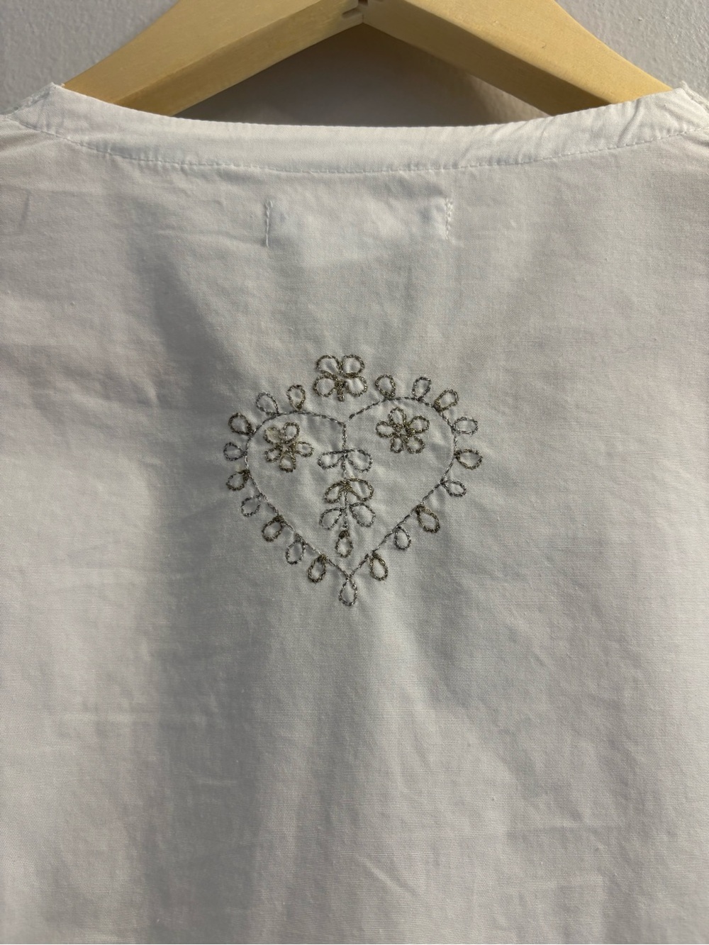 Cabana Life White Cotton Embroidered V-Neck Tunic Dress Bell Sleeve Size M - Picture 5 of 11